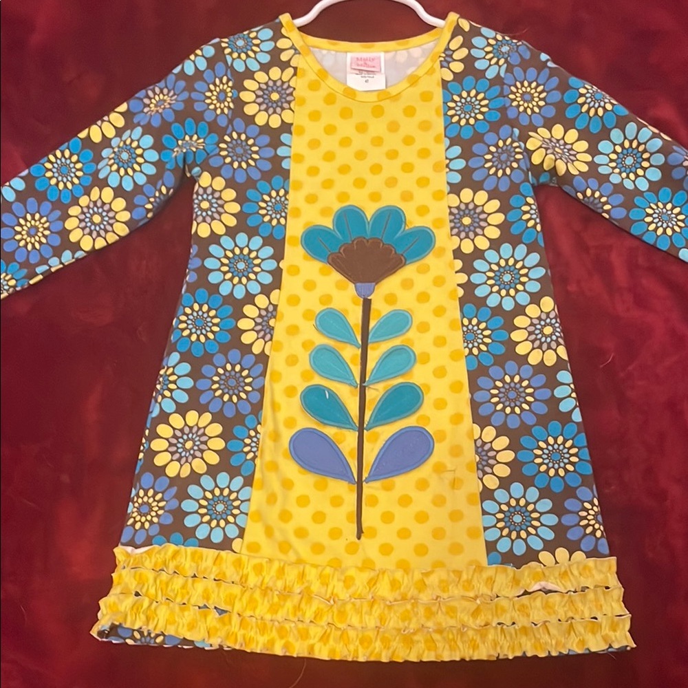 Colorful Floral Long Sleeve Dress